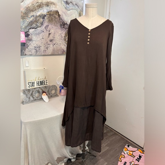 Anself Boho Dress Viscose Layered Lagenlook Size M - Picture 2 of 11